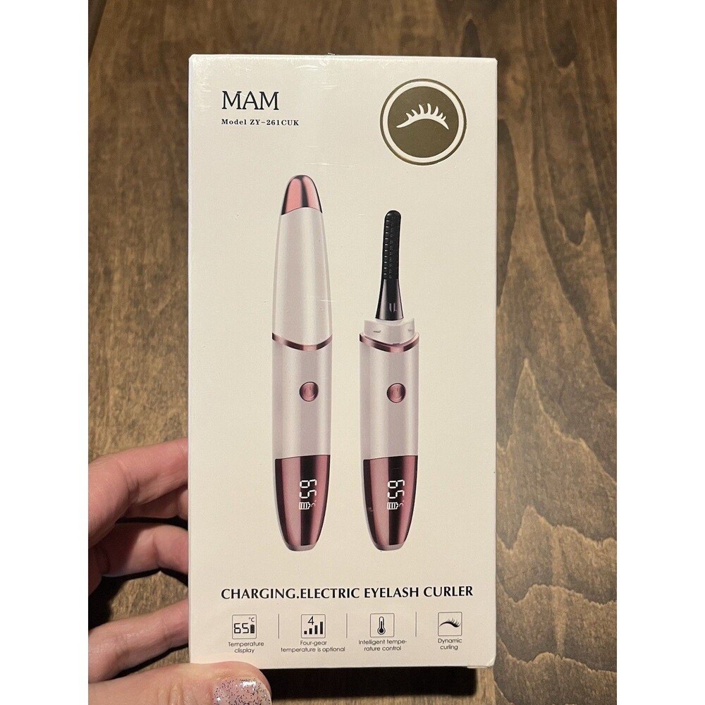 NEW- Heated Electric Eyelash Curler Adjustable 4 Temp Auto Shutoff